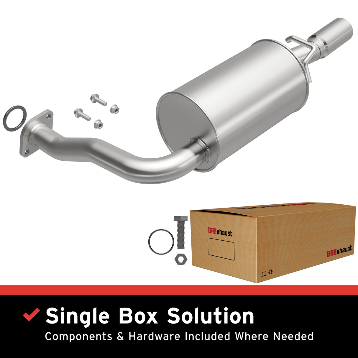 2003-2008 Mazda 6 Direct-Fit Muffler Kit 108-0065 aluminized steel