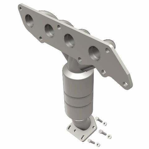 MagnaFlow direct-fit catalytic converter fits 2005-2012 Ford Escape, 2005-2011 Mercury Mariner, and more, this and 2005-2007 Escape 2.3 mani 2.3 inch inlet/outlet stainless steel F