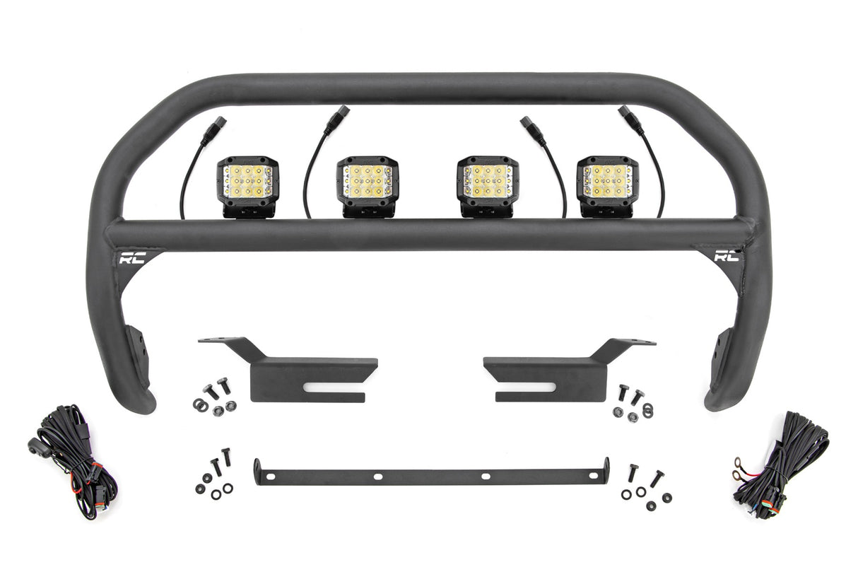 Fits Ford Bronco 4WD (2021-2024) Nudge Bar; 3 Inch Wide Angle Led (x4); 51050