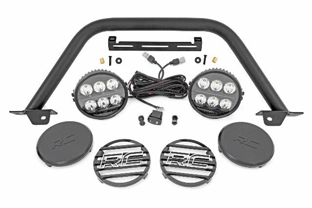 Fits Ford Bronco 4WD (21-24) Safari Bar; 6.5" Round LED; OE Modular Steel; 51113