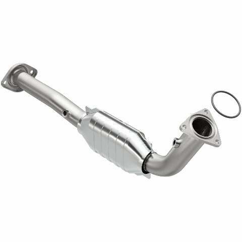 MagnaFlow direct-fit catalytic converter fits 2003-2006 Hummer H2 6.0L and 2003-2006 Hummer H2 6.0L passenger side 6.0L passenger side stainless steel CARB compliant OBDII 51200