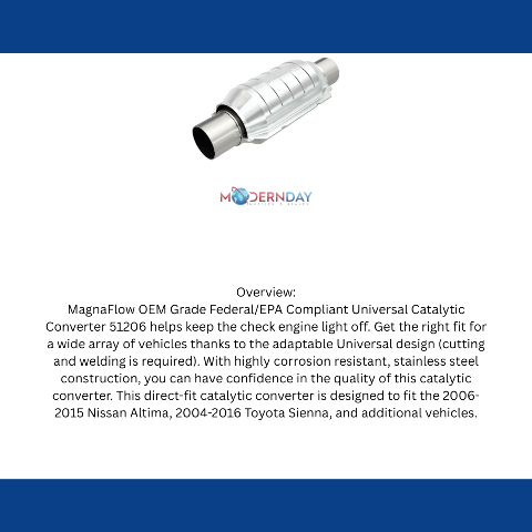 MagnaFlow catalytic converter for 2001-2005 Chevy 2.5 inch inlet/outlet stainless steel Federal EPA compliant OBDII