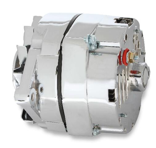 Mr. Gasket Chrome Alternator-Early GM Delco 80 Amp - 5123