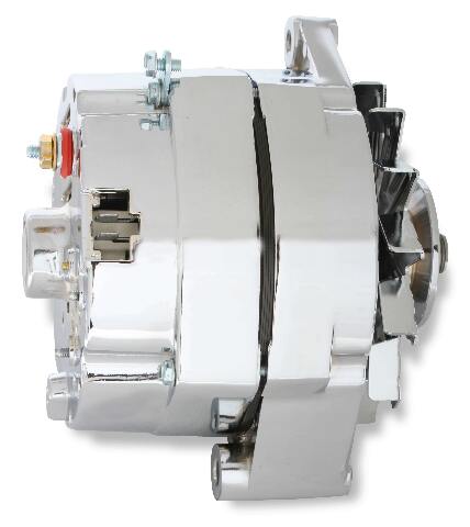 Mr. Gasket Chrome Alternator-Early GM Delco 80 Amp - 5123