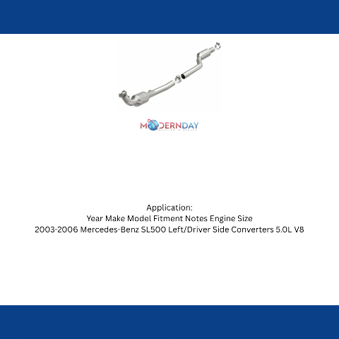 MagnaFlow direct-fit catalytic converter for 2003-2006 Mercedes driver side stainless steel CARB compliant OBDII 51402