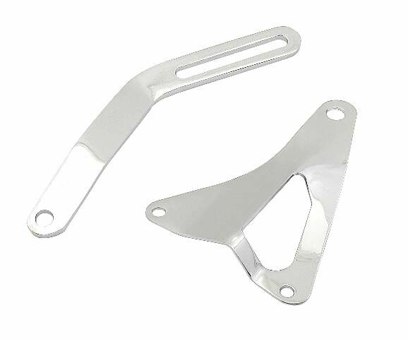 Mr. Gasket alternator bracket chrome Ford polished steel 5185
