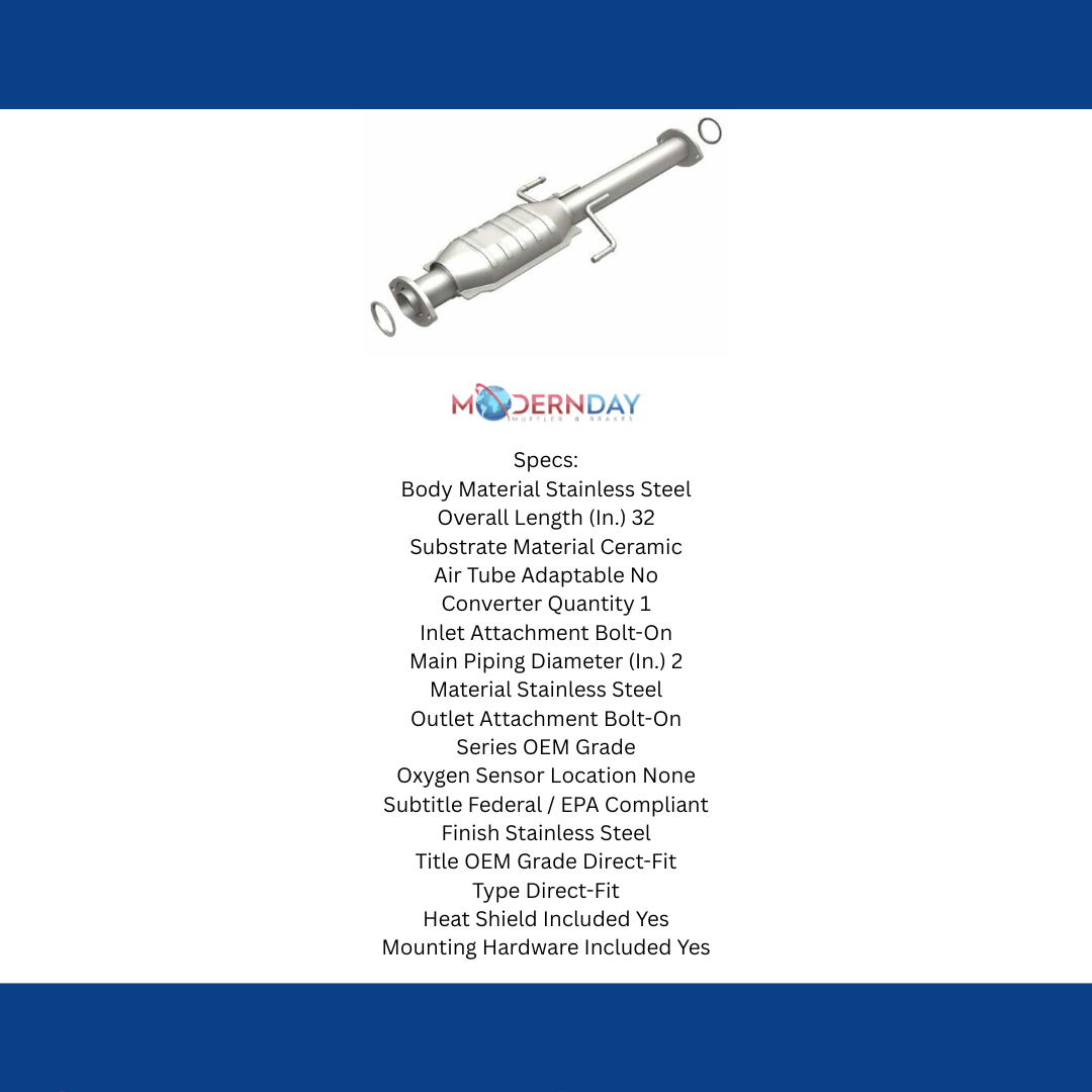 MagnaFlow direct-fit catalytic converter for 2000-2004 Toyota Tacoma 3.4L stainless steel CARB compliant OBDII 51944