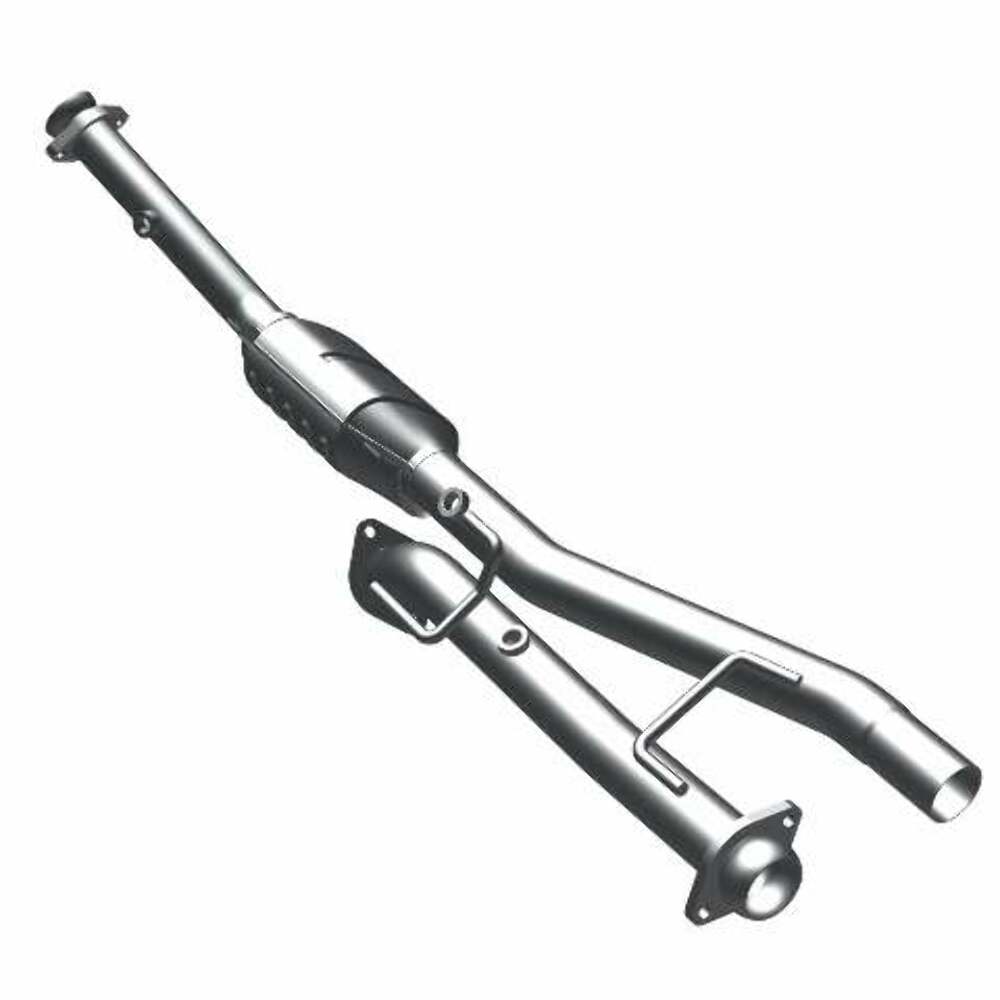 MagnaFlow direct-fit catalytic converter fits 1997-2001 Ford Explorer 4.0L and 1998-2001 Mercury Mountaineer 4.0L passenger side 4 inch inlet/outlet stainless steel CARB compliant