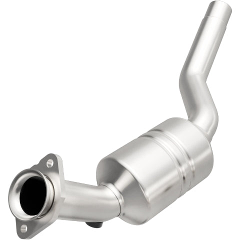 MagnaFlow direct-fit catalytic converter fits 2007-2009 Jaguar XK and Jaguar XKR, this and 2007-2009 XKR 4.2L driver side 4.2L driver side stainless steel CARB compliant OBDII 5195