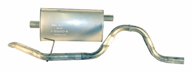 Jeep Metal Silver Muffler & Tailpipe - 52018162