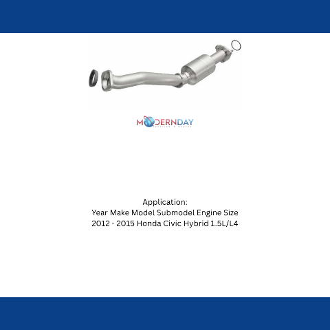 MagnaFlow direct-fit catalytic converter for 2012-2015 Honda Civic 1.5L stainless steel CARB compliant OBDII 52035