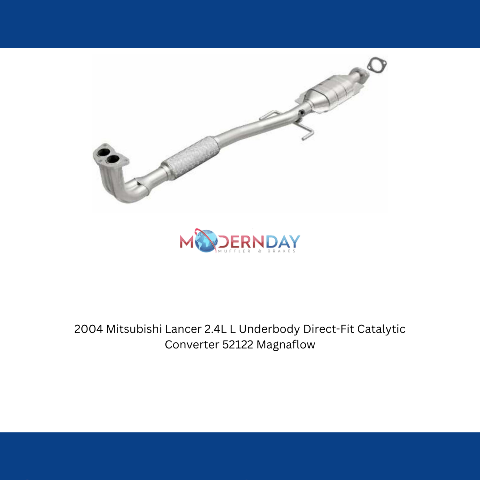 MagnaFlow direct-fit catalytic converter fits 2004 Mitsubishi Lancer 2.4L and 2004 Mitsubishi Lancer 2.4L L 2.4L stainless steel CARB compliant OBDII 52122