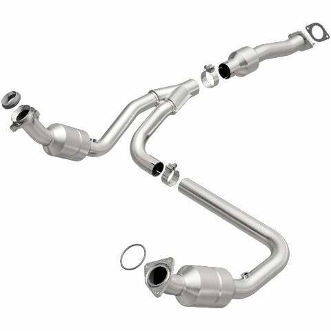 MagnaFlow direct-fit catalytic converter fits 2009-2014 Chevrolet Express 1500, 2009-2011 Chevrolet Express 3500, and additional vehicles and 2011-2014 EXPRESS 1500 stainless steel