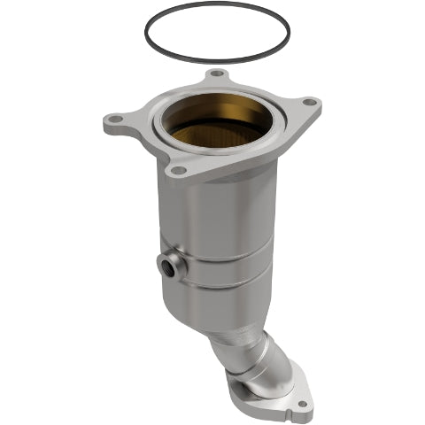 MagnaFlow direct-fit catalytic converter fits 2011-2014 Ford Edge, 2011-2012 Ford Explorer, and more, this and 2011-2014 Edge 3.5/3.7L 3.5 inch inlet/outlet stainless steel CARB co