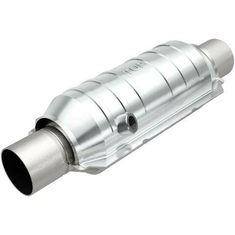 MagnaFlow universal catalytic converter 2.25 inch inlet/outlet stainless steel Federal EPA compliant OBDII 52325