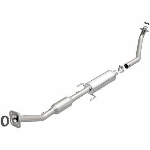 MagnaFlow direct-fit catalytic converter fits 2005-2006 Toyota Corolla, 2003-2006 Toyota Matrix, and more, this and 2005-2006 Corolla stainless steel CARB compliant 52458