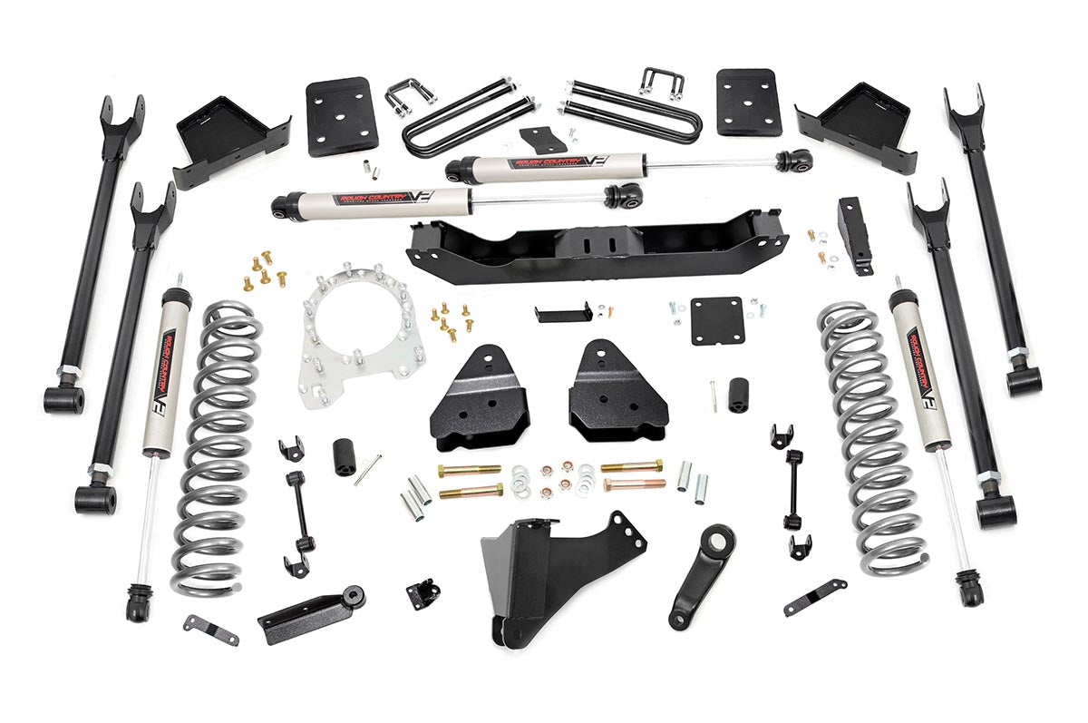 Fits Ford F-250/F-350 SD (17-22) 6" Lift Kit; 4-Link; No OVLD; V2; 52670