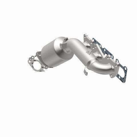 MagnaFlow direct-fit catalytic converter fits 2009-2011 Hyundai Genesis and 2013-2016 Hyundai Genesis Coupe, this and 2009-2011 Genesis 3.8L stainless steel CARB compliant 52779