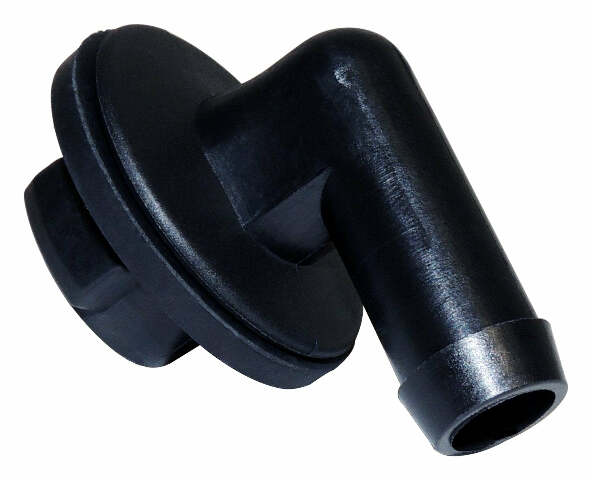 Rear PCV Valve Elbow for 91-93 Jeep Wrangler YJ Wrangler, Jeep Cherokee XJ Cherokee, etc. w/ 4.0L Eng. - 53030492 black