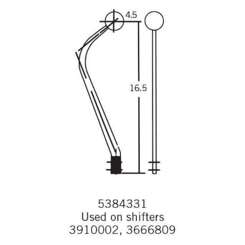 Hurst Competition/Plus Shifter Stick Chrome 5384331