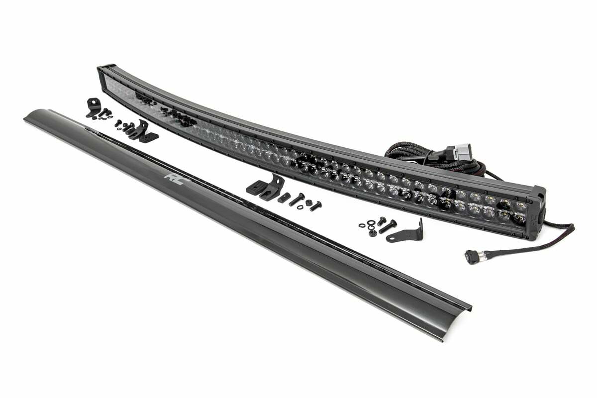 54 Inch Black Series LED Light Bar; Curved; Dual Row; Cool White DRL 72954BD
