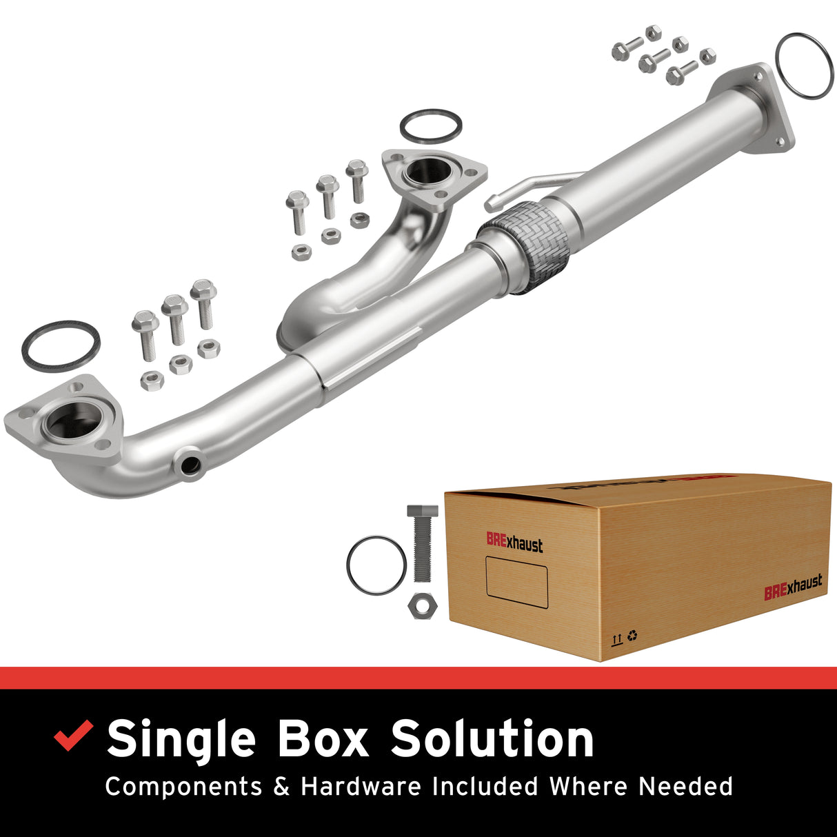 2007-2013 Acura MDX Direct-Fit Front Pipe Kit 107-0123 stainless steel