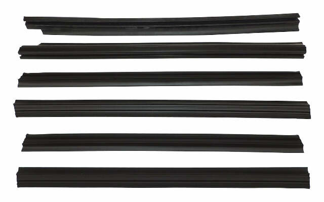 1984-1996 Jeep Cherokee Window Glass Weatherstrip Kit Jeep Cherokee XJ 4 Door 55235404MK black