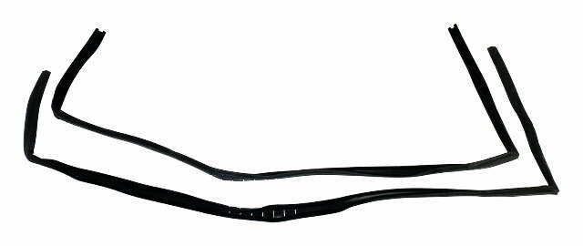 Door Glass Seal Kit for 1997-2006 Jeep Wrangler TJ Wrangler w/ Full Steel Doors - 55395174K black