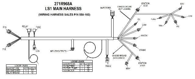 Holley EFI wiring harness harness-558-102