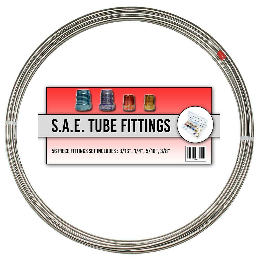 Brake Line Kit for 56pc SAE Brake Tube Nut Kit stainless steel
