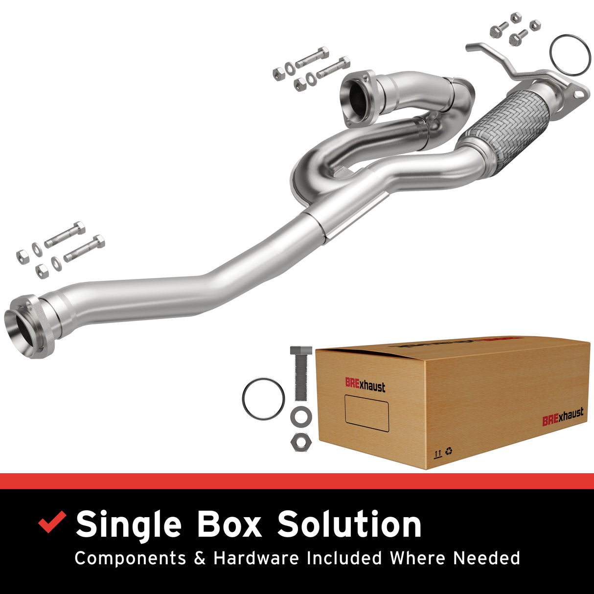 2005-2007 Ford Freestyle Direct-Fit Front Pipe Kit 107-0255 stainless steel