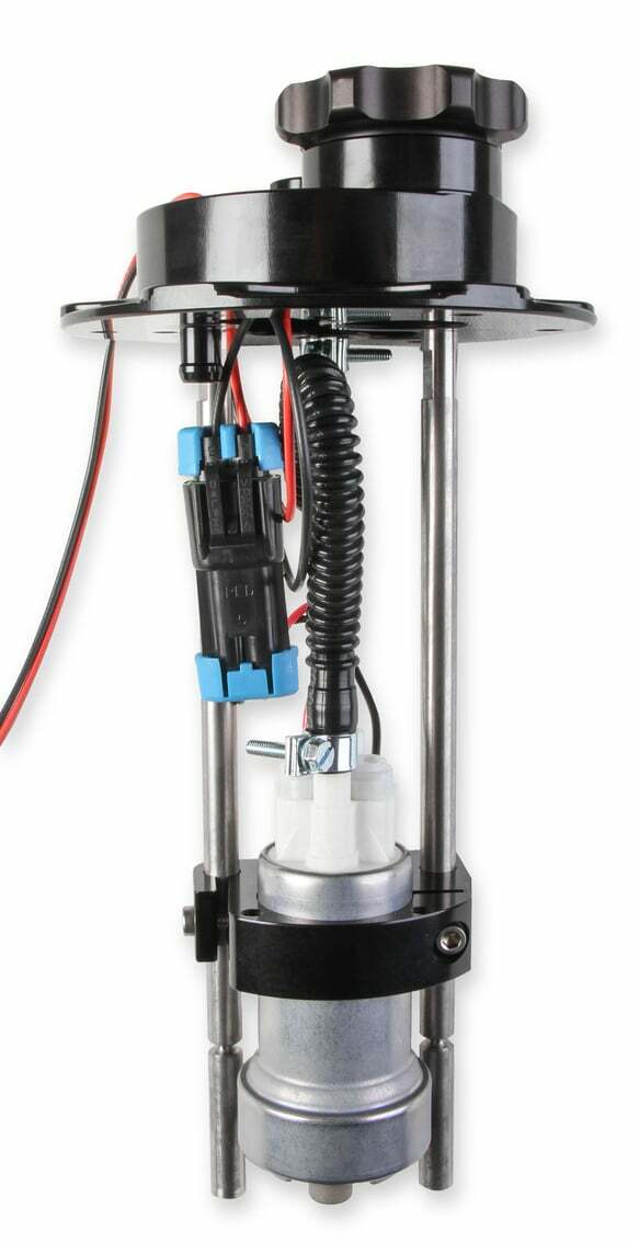 Holley 6-Bolt Flange 450 LPH Drop-In EFI 12-141 black aluminum