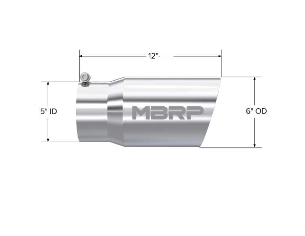 MBRP performance muffler T304 stainless steel black coated carbon fiber tip T5074