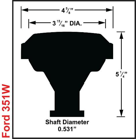 DIS Kit Small Block Ford, 351W, Black - 601533