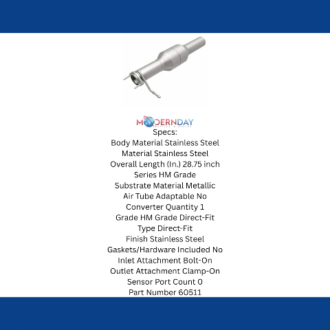 MagnaFlow direct-fit catalytic converter for 2004-2005 Ford F-250 6.0L stainless steel CARB compliant OBDII 60511