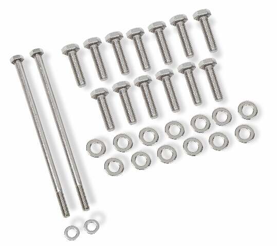Mr. Gasket Oil Pan Bolt Set - Polished Stainless Steel - 60851G