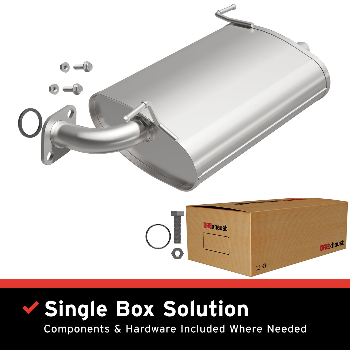 1998-2002 Honda Accord Direct-Fit Muffler Kit 108-0053 aluminized steel