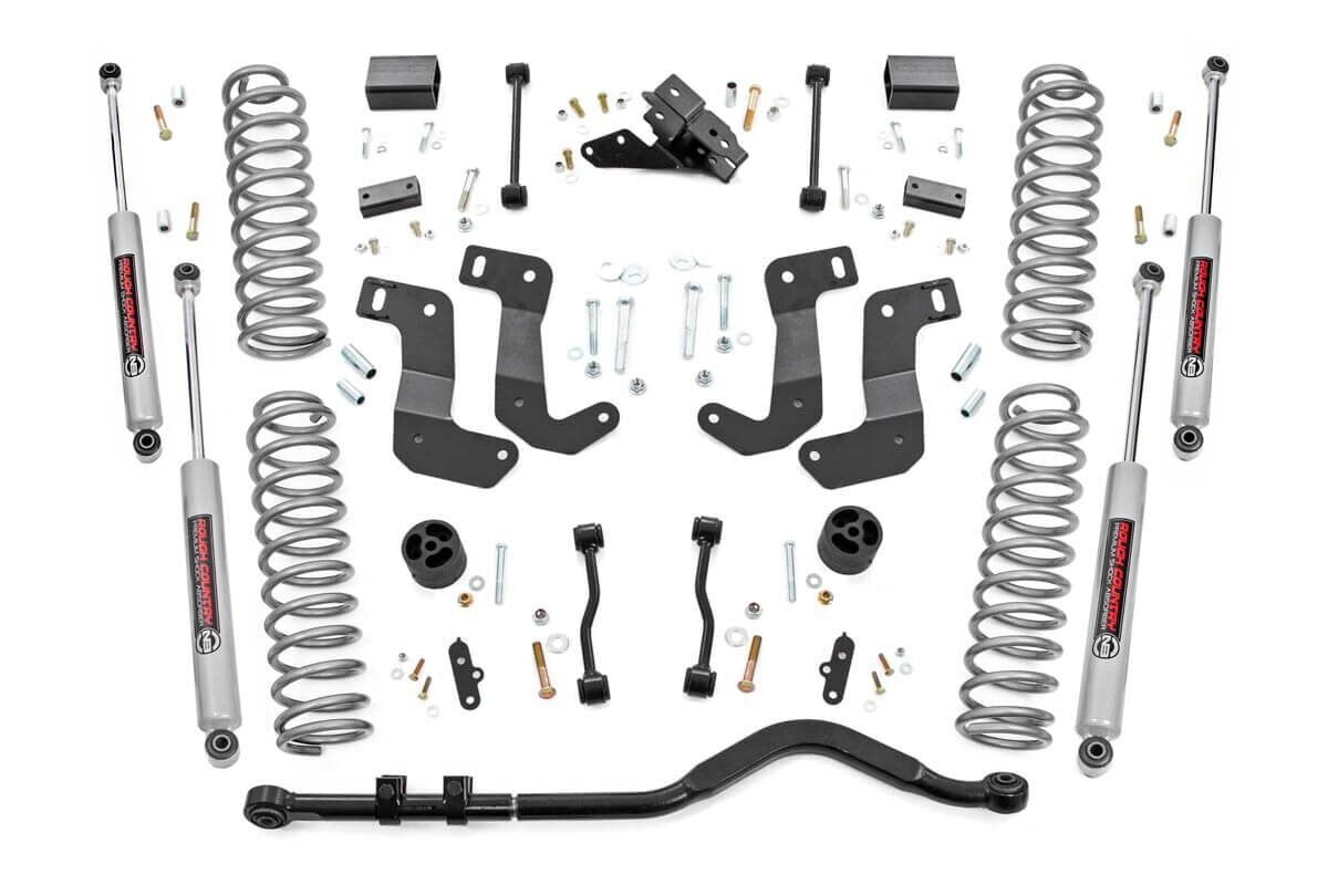 Fits Jeep Wrangler JL 4WD (2018-2023) 3.5 Inch Lift Kit; C/A Drop; 2-Door; 62930