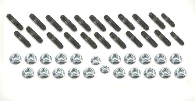 Mr. Gasket oil pan stud kit Chevy black zinc steel 6316