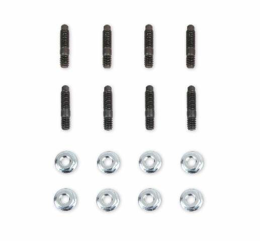 Mr. Gasket valve cover stud kit steel covers SBC Chevy black 6324