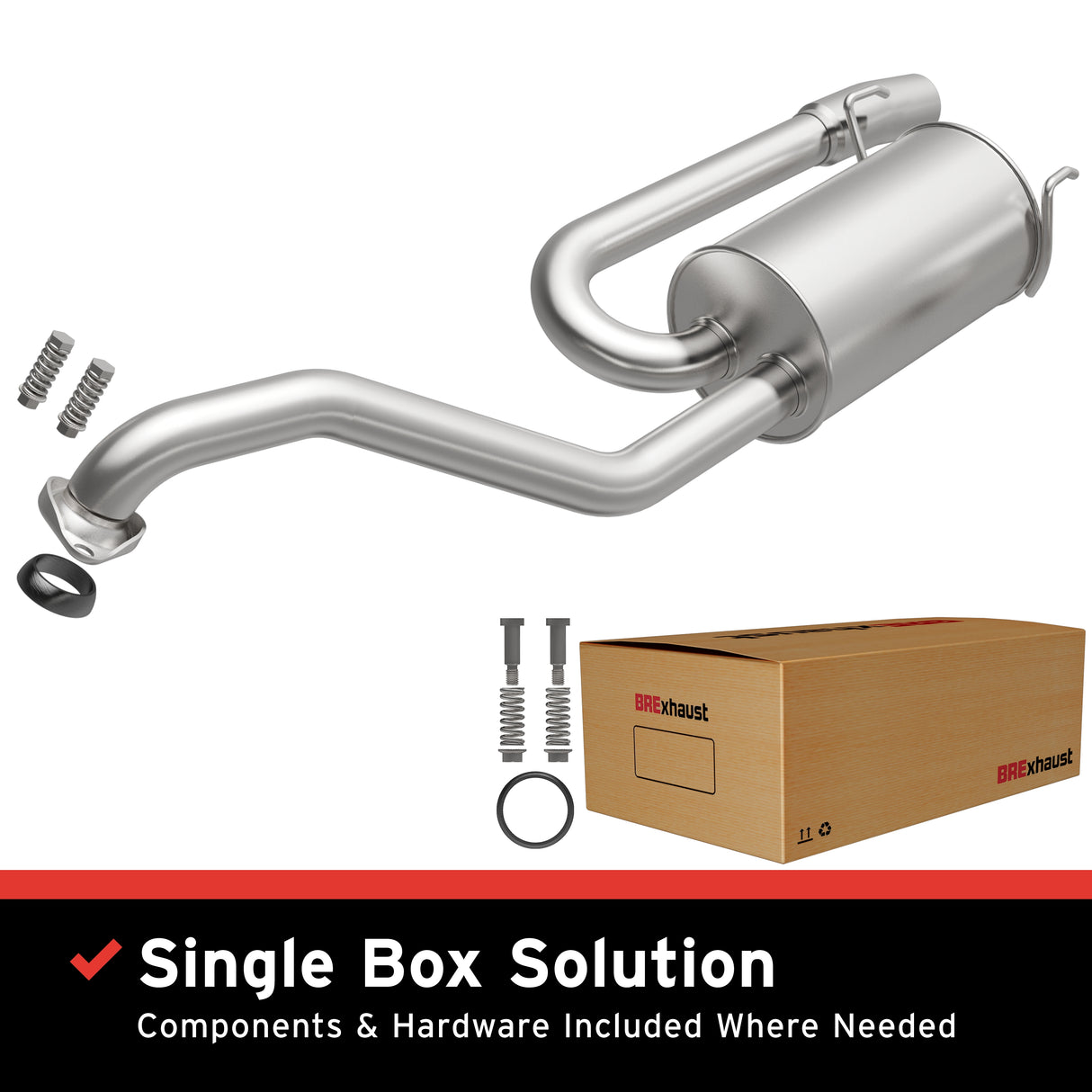 2009-2013 Honda Fit Direct-Fit Muffler Kit 108-0011 aluminized steel
