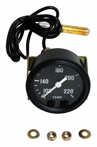 Jeep Vintage - Steel Black Temperature Gauge - 640762