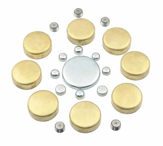 Mr. Gasket brass freeze plug kit Chevy 6481