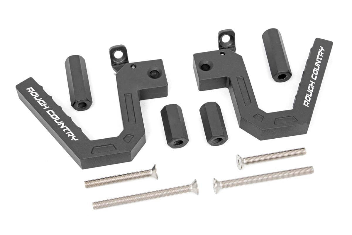 Fits Jeep Wrangler JK (2007-2018) Grab Handles; Alum; Front; 6507