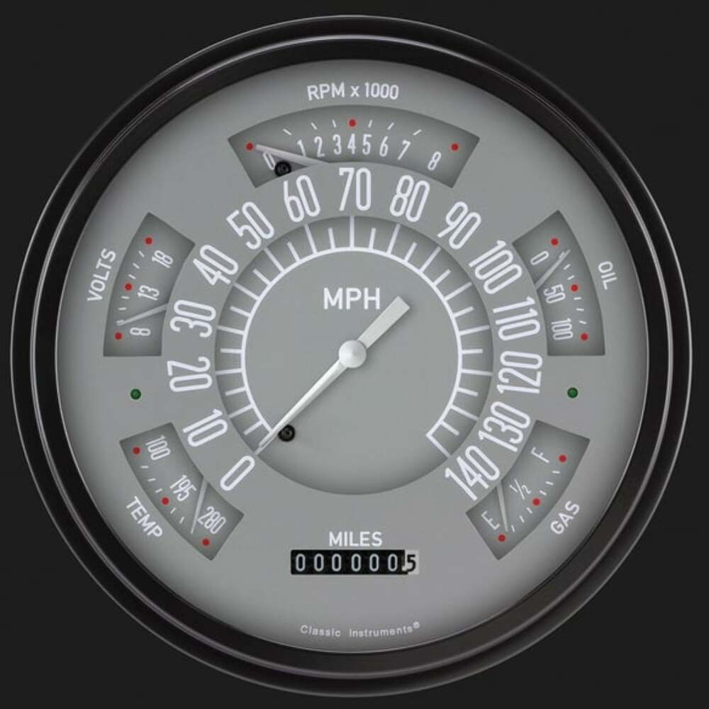 66-77 Bronco Package, Gray FB66G for Ford dash gauge cluster
