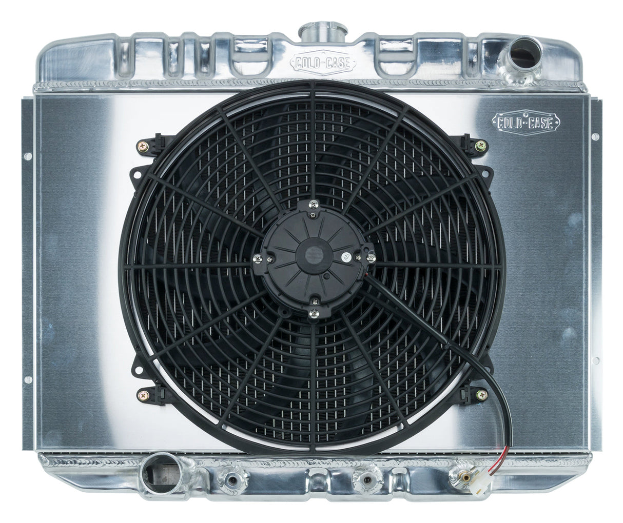 67-70 Mustang BB 24 Inch Aluminum Performance Radiator And 16 Fan Kit