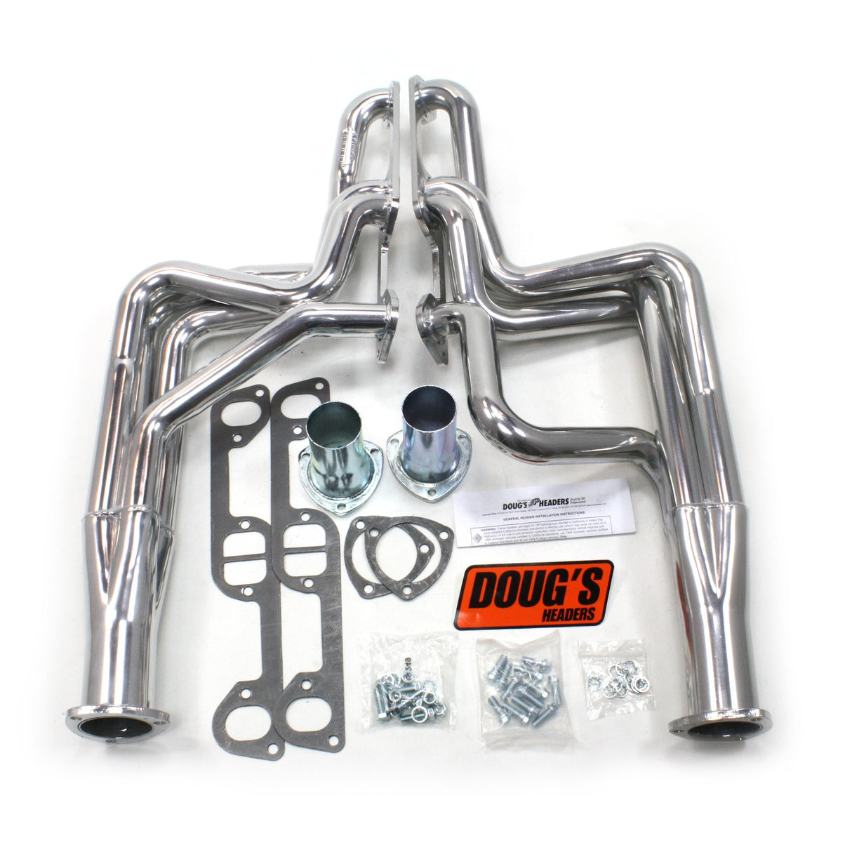 Long Tube Headers for 64-67 GTO 326-455 1-3/4in Primary Ceramic Coated D564