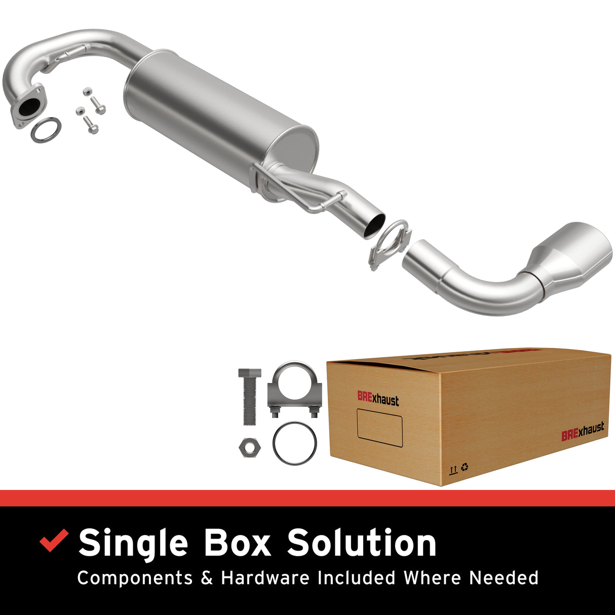 2011-2016 Scion tC Direct-Fit Replacement Exhaust System 106-0896 aluminized steel