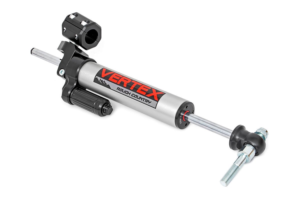 Fits Jeep Wrangler JK (07-18) Vertex Steering Stabilizer; Pass-Through; 680900