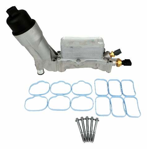 Fits 2014-2016 Jeep Wrangler JK Wrangler w/ 3.6L Engine Oil Filter Housing; 68105583AL black